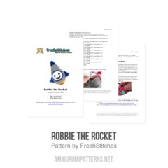 Robbie the Rocket amigurumi pattern by FreshStitches