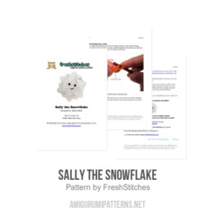 Sally the Snowflake amigurumi pattern by FreshStitches