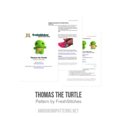 Thomas the Turtle amigurumi pattern by FreshStitches