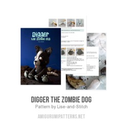 Digger the zombie dog amigurumi pattern by Lise & Stitch