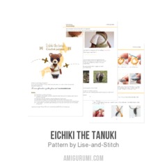 Eichiki the tanuki amigurumi pattern by Lise & Stitch