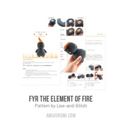 Fyr the element of Fire amigurumi pattern by Lise & Stitch