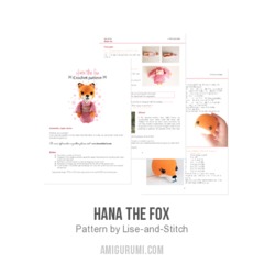 Hana the fox amigurumi pattern by Lise & Stitch