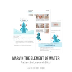 Marvin the element of Water amigurumi pattern by Lise & Stitch