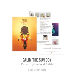 Salim the Sun boy amigurumi pattern by Lise & Stitch
