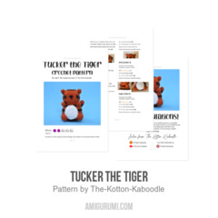 Tucker the Tiger amigurumi pattern by The Kotton Kaboodle