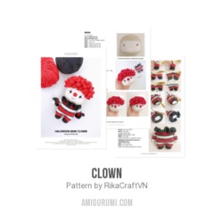 Clown amigurumi pattern by RikaCraftVN