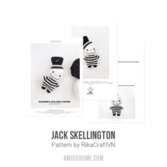 Jack Skellington amigurumi pattern by RikaCraftVN