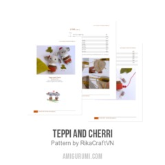 Teppi and Cherri amigurumi pattern by RikaCraftVN
