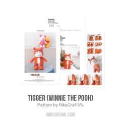 Tigger (winnie the pooh) amigurumi pattern by RikaCraftVN