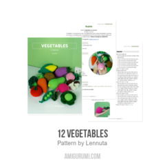 12 Vegetables amigurumi pattern by Lennutas