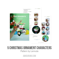 5 Christmas Ornament Characters amigurumi pattern by Lennutas