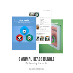 8 Animal Heads Bundle amigurumi pattern by Lennutas