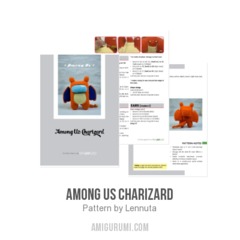 Among Us Charizard amigurumi pattern by Lennutas