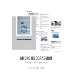 Among Us Doraemon amigurumi pattern by Lennutas