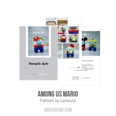 Among Us Mario amigurumi pattern by Lennutas