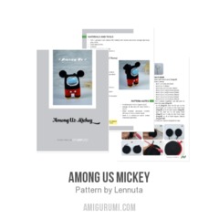 Among Us Mickey amigurumi pattern by Lennutas