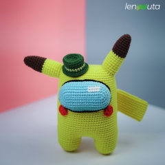 Among Us Pikachu amigurumi pattern by Lennutas