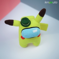 Among Us Pikachu amigurumi by Lennutas