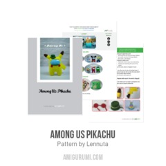 Among Us Pikachu amigurumi pattern by Lennutas
