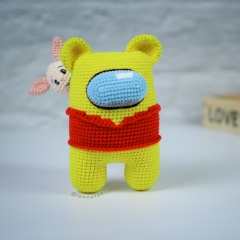 Among Us Pooh amigurumi pattern by Lennutas