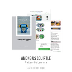 Among Us Squirtle amigurumi pattern by Lennutas