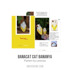 Banacat Cat Bananya amigurumi pattern by Lennutas