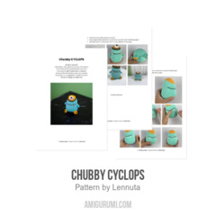 Chubby Cyclops amigurumi pattern by Lennutas