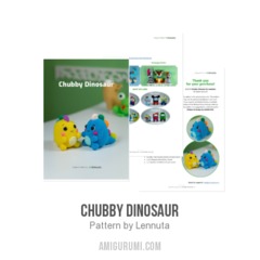 Chubby Dinosaur amigurumi pattern by Lennutas