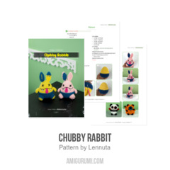 Chubby Rabbit amigurumi pattern by Lennutas