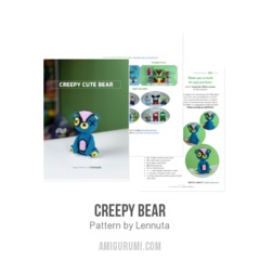 Creepy Bear amigurumi pattern by Lennutas