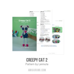 Creepy Cat 2 amigurumi pattern by Lennutas