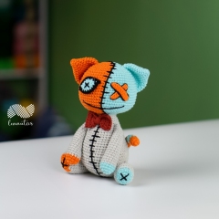 Creepy Cat Rotating Head amigurumi pattern by Lennutas