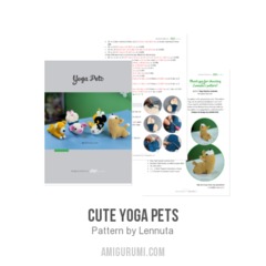 Cute Yoga Pets amigurumi pattern by Lennutas