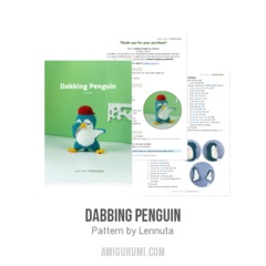 Dabbing Penguin amigurumi pattern by Lennutas