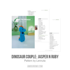 Dinosaur Couple: Jasper n Ruby amigurumi pattern by Lennutas