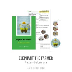 Elephant the Farmer amigurumi pattern by Lennutas