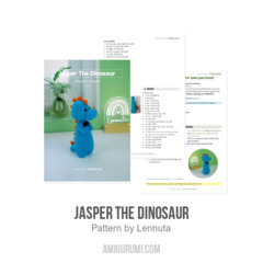 Jasper the Dinosaur amigurumi pattern by Lennutas