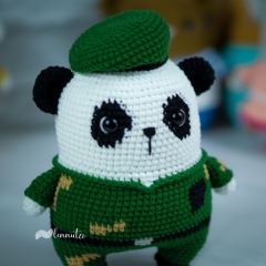 Panda the Soldier amigurumi pattern by Lennutas