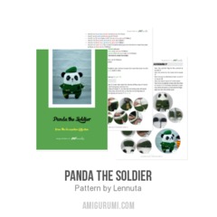 Panda the Soldier amigurumi pattern by Lennutas