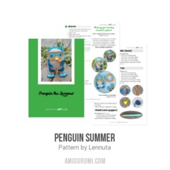 Penguin Summer amigurumi pattern by Lennutas