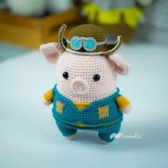 Piggy the Aviator amigurumi pattern by Lennutas