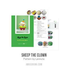 Sheep the Clown amigurumi pattern by Lennutas