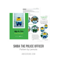Shiba the Police Officer amigurumi pattern by Lennutas