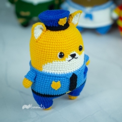 Shiba the Police Officer amigurumi pattern by Lennutas