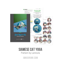 Siamese Cat Yoga amigurumi pattern by Lennutas