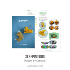 Sleeping Dog amigurumi pattern by Lennutas