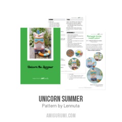 Unicorn Summer amigurumi pattern by Lennutas