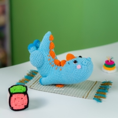 Yoga Dinosaur amigurumi by Lennutas