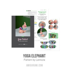 Yoga Elephant amigurumi pattern by Lennutas